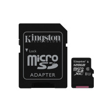Карта пам'яті Kingston microSDXC 128GB Class 10 UHS-I R45/W10MB/s + адаптер SD
